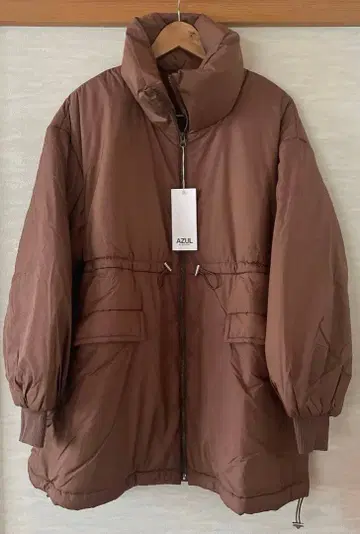 AZUL by moussy 브라운 다운 자켓