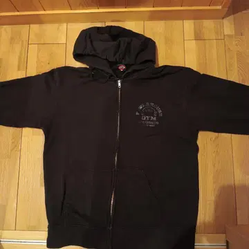 POWERHOUSE GYM 풀 집업 후드티 블랙