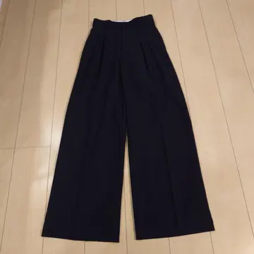 블랙 와이드 팬츠