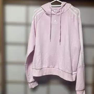 adidas 핑크 후드 부착 후드티