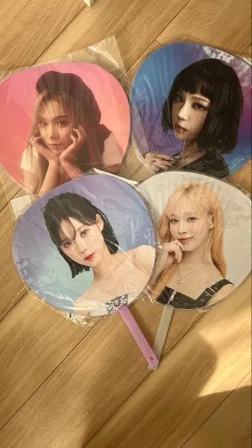 aespa 윈터 부채 4개 세트