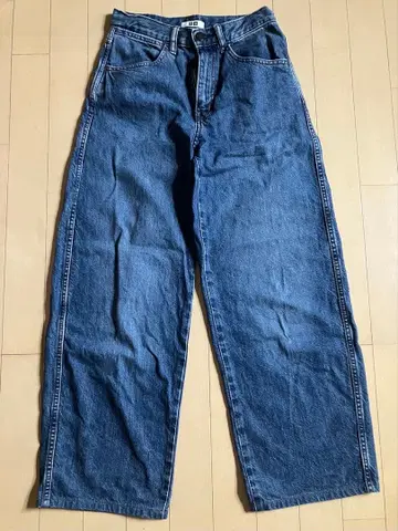 UNIQLO U 유니클로유 하이라이즈 와이드 스트레이트 청바지