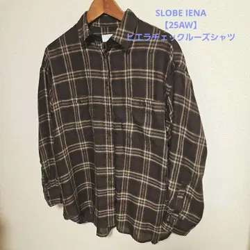 SLOBE IENA 비에라 체크 루즈 셔츠