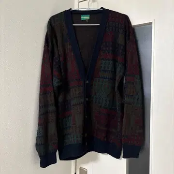 기하학 패턴 니트 가디건