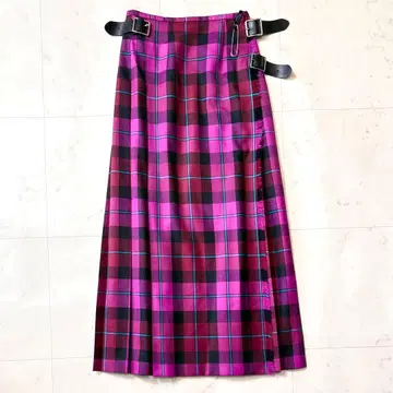 컨디션 최상 오닐 오브 더블린 8 맥시 롱 스커트 플리츠 기장 91 핑크