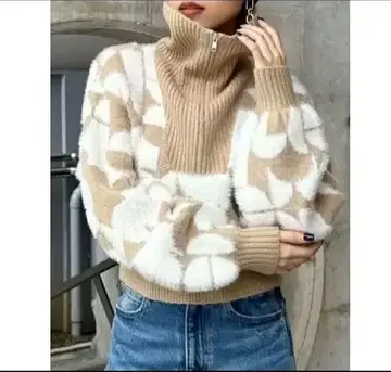 MURUA 무루아 지퍼 니트 스웨터