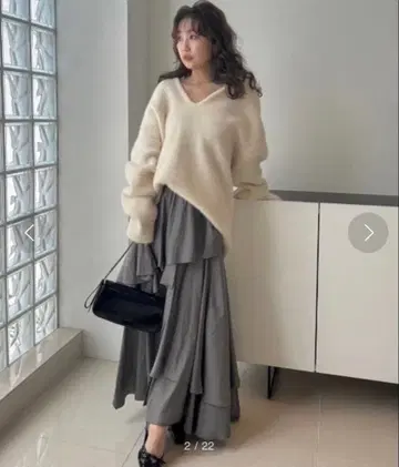 FRAY I.D 불규칙 밑단 캉캉 스커트