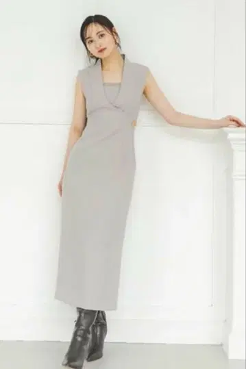 snidel 레이어드라이크 베스트 원피스