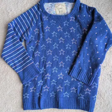 gelato pique 파랑 별 패턴 스트라이프 니트