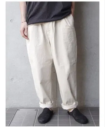 Dulcamara 오버턱 와이드 팬츠 사이즈 1 아이보리