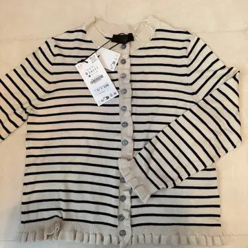 ZARA 프릴 트리밍 니트 가디건 택 포함 새상품 2025aw