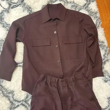 GU 다크 브라운 셔츠 팬츠 세트 M 사이즈