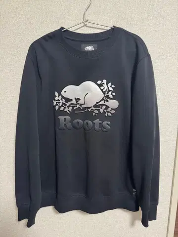 Roots 비버 3D 엠보 맨투맨 블랙 사이즈:XL