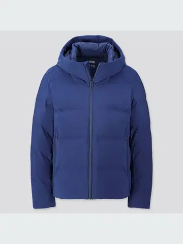 UNIQLO 심리스 다운 후드티 컬러: 67 BLUE M 사이즈