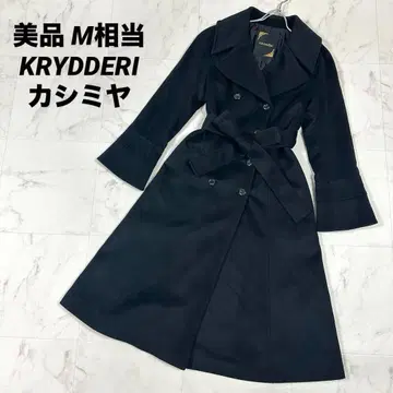 [ 새상품급 ] KRYDDERI 캐시미어 벨트 코트 블랙 M 상당 숄카라