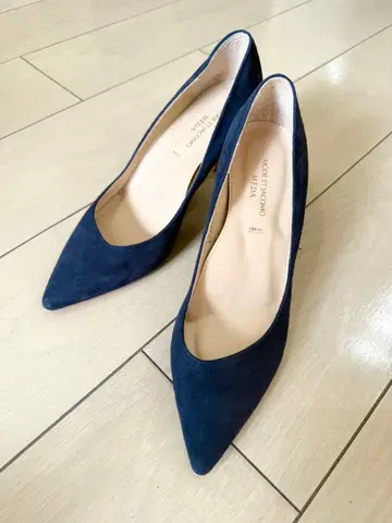 모드 에 자코모 네이비 스웨이드 스틸레토 하이힐