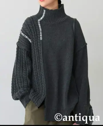 antiqua 니트 스웨터 믹스 편직 니트 풀오버