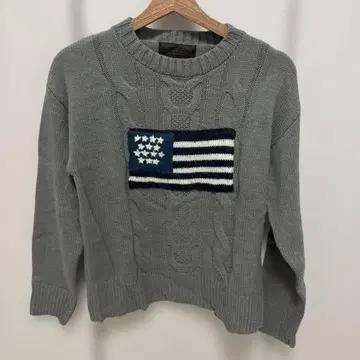 CUBE SUGAR 케이블 짜임 스웨터 그레이