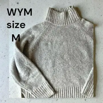 WYM 위임 터틀넥 루즈핏 풀오버 스웨터 남성용 M