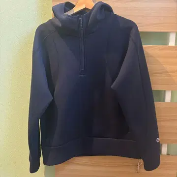 Champion 네이비 하프 지퍼 후드티