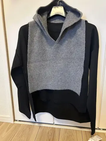 새상품 C'est moijeu 세모와주 판초풍 베스트 & 긴 티