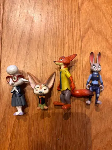 주토피아 피규어 4개 세트 주토피아1 당시 물품