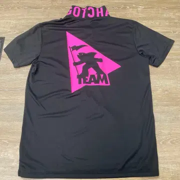 [ 새상품급 ] GOTCHA TEAM 골프 셔츠 블랙 핑크 L