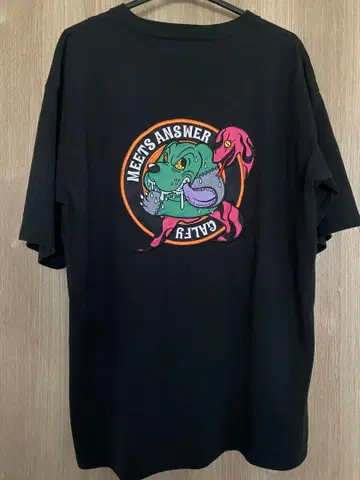 한정판 콜라보 GALFY x MEETS ANSWER 양면 자수 티셔츠