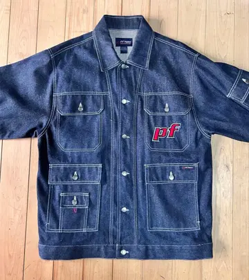 90s PLATINUM FUBU 자수 빅 로고 데님 자켓 L