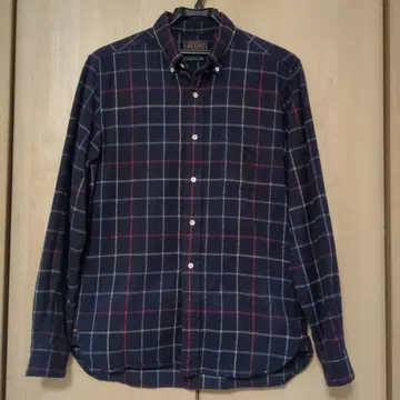 BEAMS 플란넬 셔츠 M 네이비 계열 체크