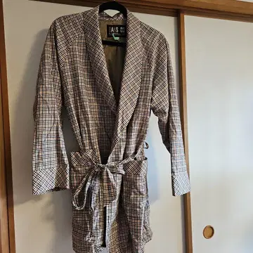 DAKS 체크 무늬 목욕 가운