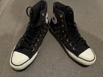 Converse 스터드 블랙 하이컷 스니커즈