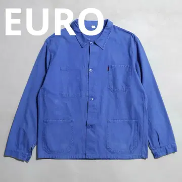 레어 80s 90s 새상품급 EURO 유로 커버올 자켓 블루