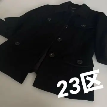 23구 블랙 피 코트 사이즈 38
