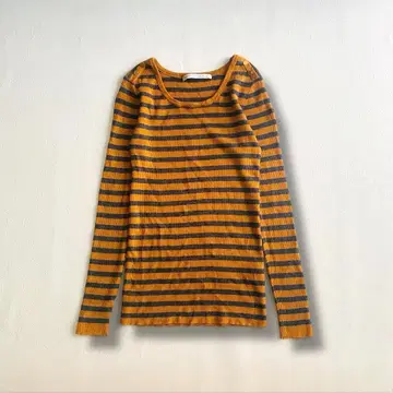 Spick and Span 보더 긴팔 니트 스웨터 울 100% F