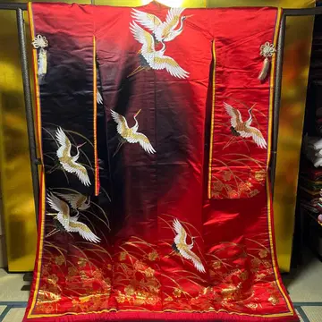 우치카케 이로 우치카케 순수 실크 니시진 비단 야에카사네 토비즈루