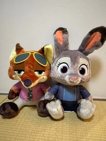 [최종 할인] 주토피아2 슈퍼 라지 봉제 인형 닉 주디 세트