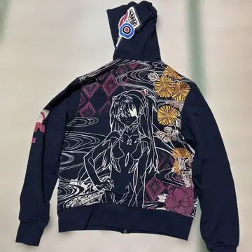 니시키 x 에반게리온 콜라보 자수 후드티 아스카 2호기