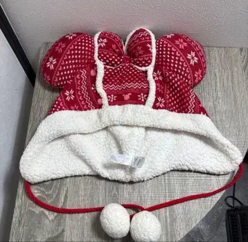 도쿄 디즈니 리조트 팬캡 노르딕 무늬 미니 레어 빨간색 모자