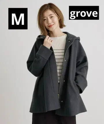 grove 후드 미들 코트 후디드 코트