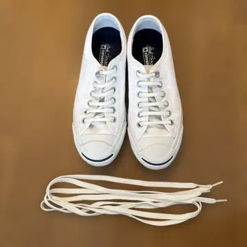 컨버스 잭퍼셀 화이트 스니커즈 신발끈 교체 완료