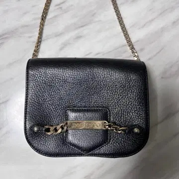 지미추 숄더백 가방 미니 블랙 골드 체인