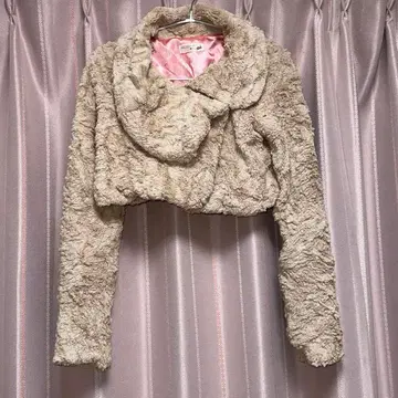 LIZLISA 퍼 미니 볼레로 상의