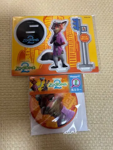 주토피아2 해피 복권 닉 G상 아크릴 스탠드 I상 캔 거울