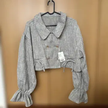 apres jour 리본 포함 트위드 자켓