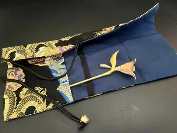 꽃 모양 헤어콤과 케이스 세트