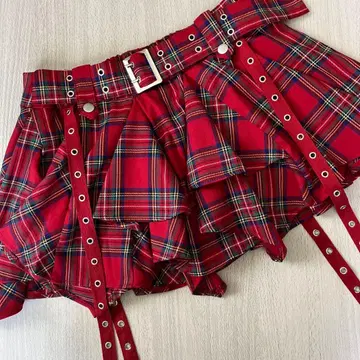 [택 포함 새상품] jouetie 쥬에티 아지메 헴 벨티드 미니 스커트