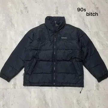 90s bitch 비치 다운 자켓 나일론 자켓 자수 두꺼운