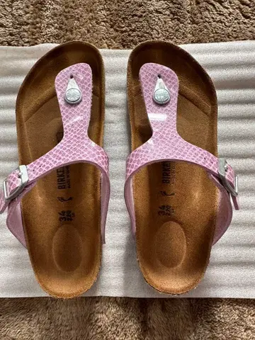 Birkenstock 샌들 34/22cm 핑크 라메