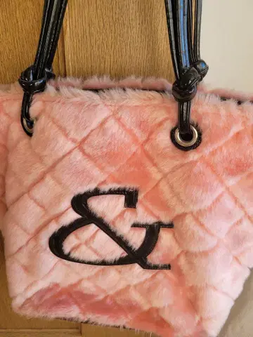 핑크퍼 토트백 & 자수 포함